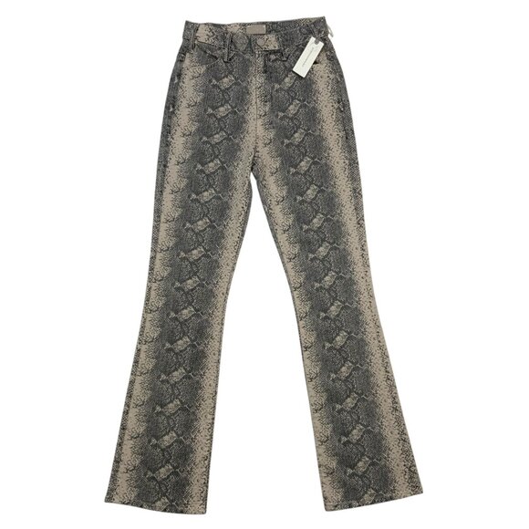 Mother The Hustler Flood Jean Boa Babe 24 Snake Print High Rise NEW - Picture 14 of 14
